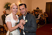 Standesamtliche Hochzeit von Falk Raudies mit Andrea Mühlbauer ( Ex -Frau von Maxi Arland ) im Rathaus/ Standesamt in Kitzbühel © Foto: BrauerPhotos / G.Nitschke 